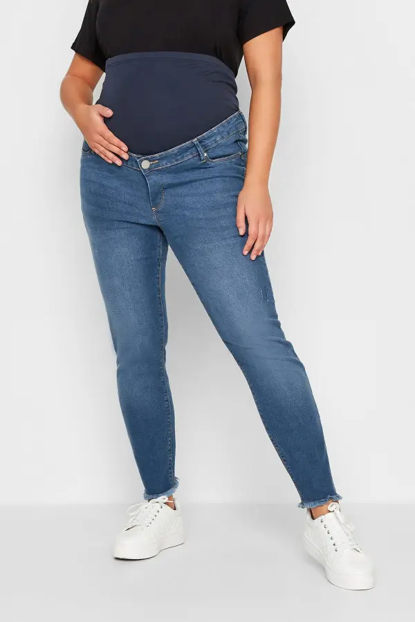 Bump It Up Maternity Curve Blue Push Up Stretch Ava Jeans