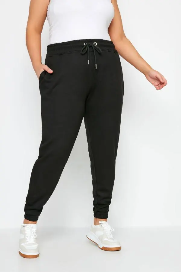 Yours Curve Black Elasticated Joggers, Women's Curve & Plus Size, Yours