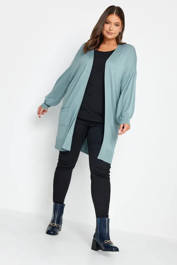 Yours Curve Blue Cardigan, Women's Curve & Plus Size, Yours