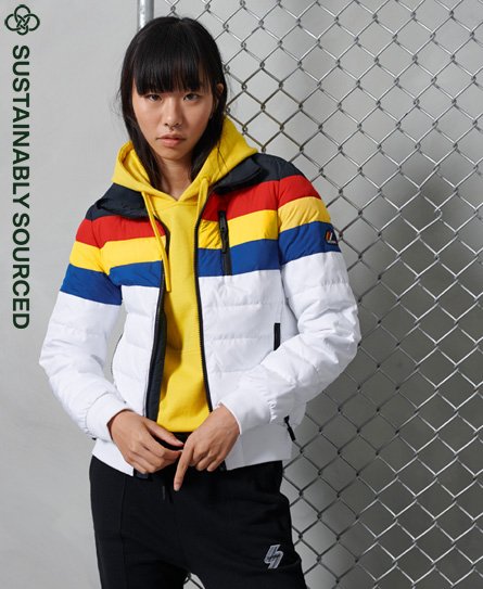 Fuji colour block hooded jacket hotsell