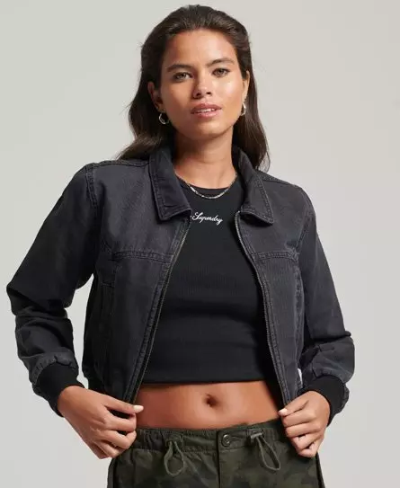 Superdry ladies sale leather jacket