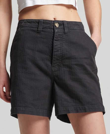 Superdry Women's Vintage Utility Shorts Black - 