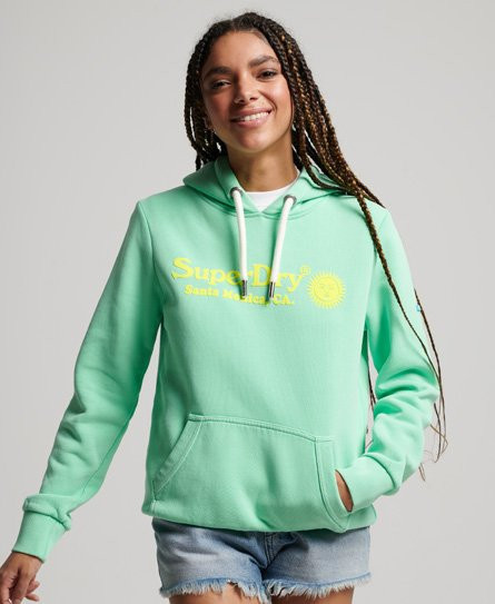 Superdry Women's Vintage Venue Hoodie Green / Spring Bud Green - 