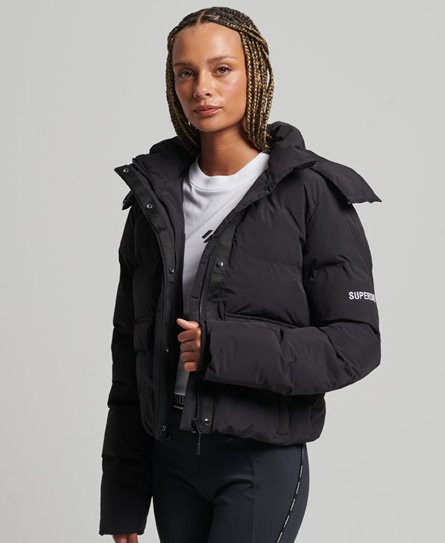 Superdry Women's Sport Train Boxy Puffer Jacket Black - 