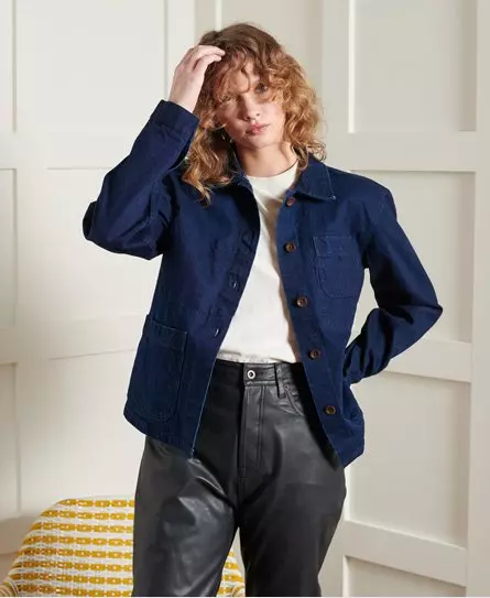 Superdry blue jacket on sale womens